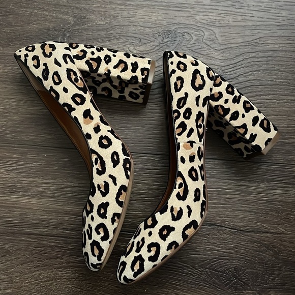 Paolo Shoes - Linea Paolo Leopard Print Suede Heels Size 7.5